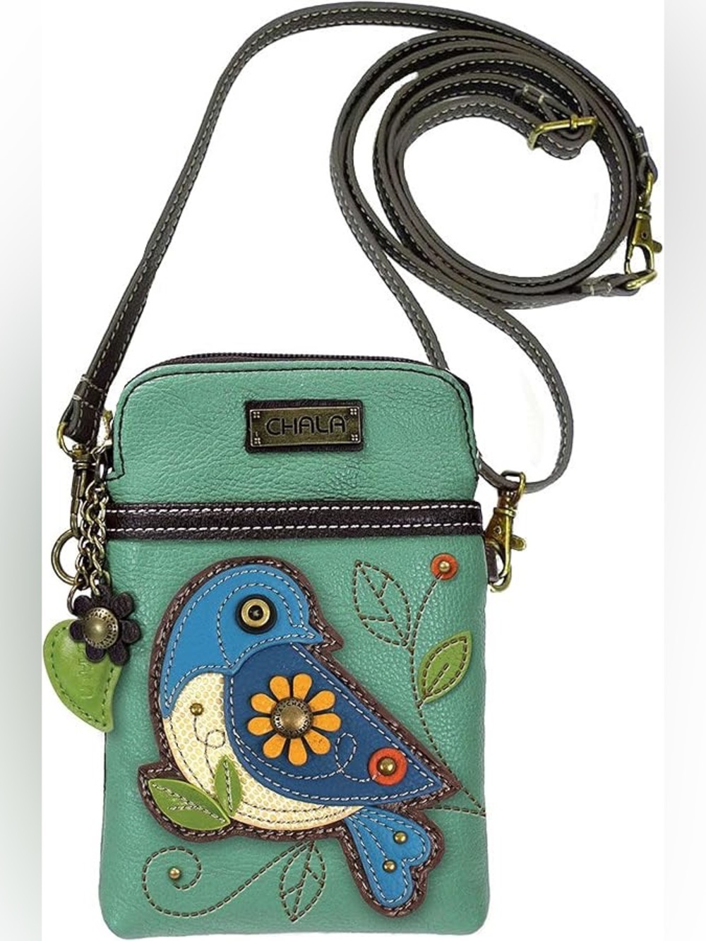 NWT CHALA Blue Bird Cellphone Crossbody Handbag - Convertible Strap Bird Lovers✨